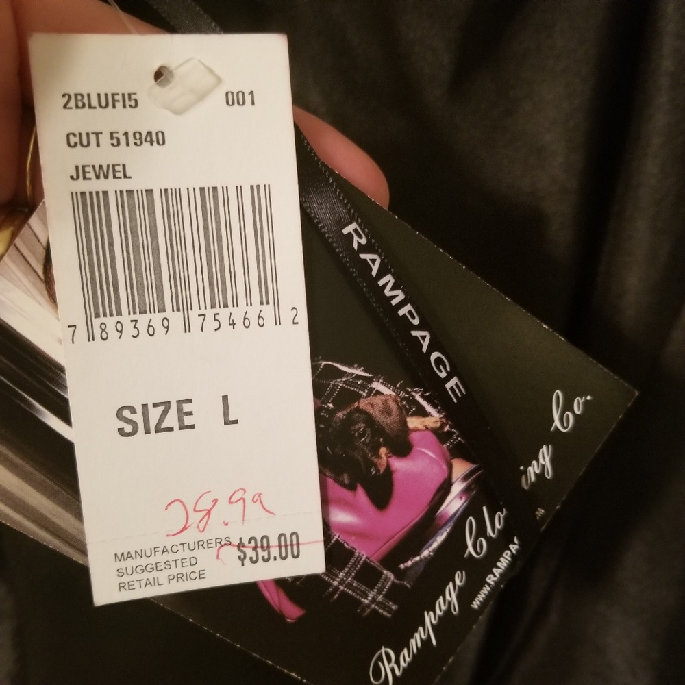 Rampage Black Satin Jeweled Camisole - Picture 3 of 3